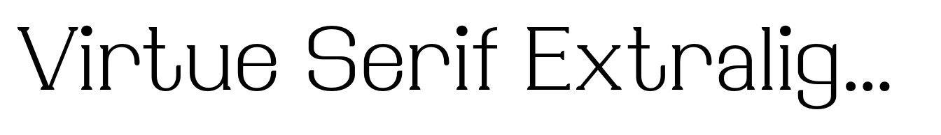 Virtue Serif Extralight